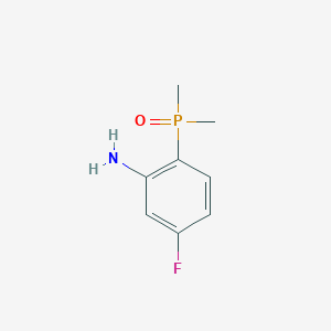 (2-Amino-4-fluorophenyl)dimethylphosphine oxide chemical structure (CAS 1263180-81-9)