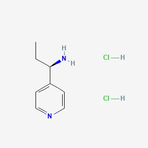 (R)-1-(Pyridin-4-yl)propan-1-amine dihydrochloride chemical structure (CAS 1263199-08-1)
