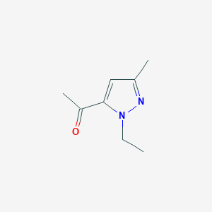 1-(1-Ethyl-3-methyl-1H-pyrazol-5-yl)ethan-1-one chemical structure (CAS 1263215-03-7)