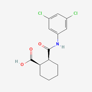 (1R,2S)-2-((3,5-Dichlorophenyl)carbamoyl)cyclohexane-1-carboxylic acid chemical structure (CAS 1263273-14-8)