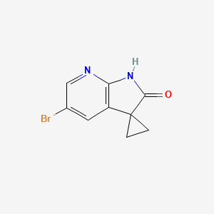 5'-Bromospiro[cyclopropane-1,3'-pyrrolo[2,3-b]pyridin]-2'(1'H)-one chemical structure (CAS 1263279-55-5)