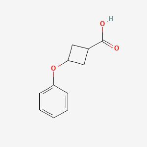3-Phenoxycyclobutanecarboxylic acid chemical structure (CAS 1263284-46-3)