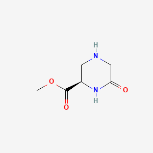 (R)-Methyl 6-oxopiperazine-2-carboxylate chemical structure (CAS 126330-91-4)