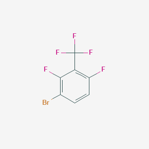 1-Bromo-2,4-difluoro-3-(trifluoromethyl)benzene chemical structure (CAS 1263377-74-7)