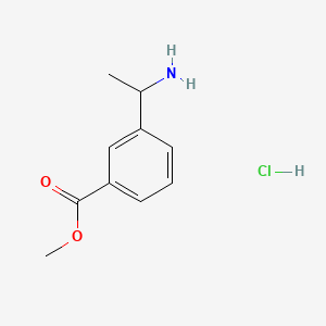 Methyl 3-(1-aminoethyl)benzoate hydrochloride chemical structure (CAS 1263378-68-2)