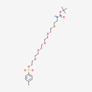 2,2-Dimethyl-4-oxo-3,8,11,14,17,20-hexaoxa-5-azadocosan-22-yl 4-methylbenzenesulfonate chemical structure (CAS 1264015-76-0)