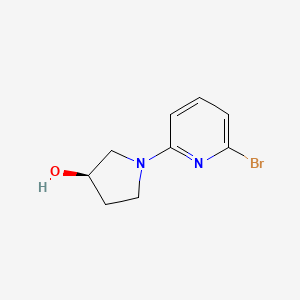 (R)-1-(6-Bromopyridin-2-yl)pyrrolidin-3-ol chemical structure (CAS 1264034-44-7)