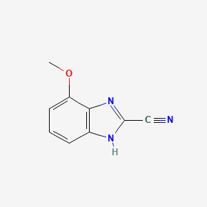 7-Methoxy-1H-benzo[d]imidazole-2-carbonitrile chemical structure (CAS 1264481-65-3)