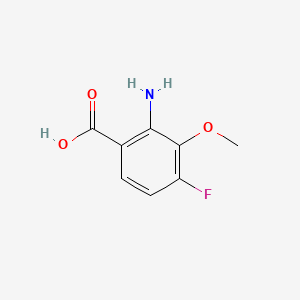2-Amino-3-methoxy-4-fluorobenzoic acid chemical structure (CAS 126480-32-8)