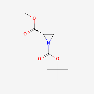 1-(tert-Butyl) 2-methyl (S)-aziridine-1,2-dicarboxylate chemical structure (CAS 126496-79-5)