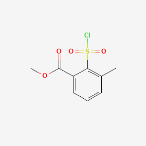 Methyl 2-(chlorosulfonyl)-3-methylbenzoate chemical structure (CAS 126535-26-0)