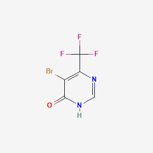 5-Bromo-6-(trifluoromethyl)pyrimidin-4(1H)-one chemical structure (CAS 126538-81-6)