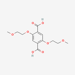 2,5-Bis(2-methoxyethoxy)terephthalic acid chemical structure (CAS 1265529-85-8)