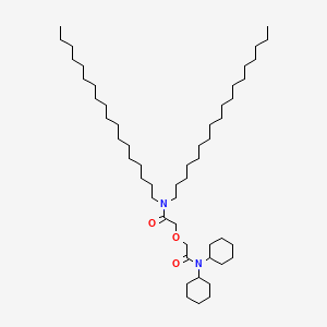 N,N-Dicyclohexyl-2-(2-(dioctadecylamino)-2-oxoethoxy)acetamide chemical structure (CAS 126572-74-5)
