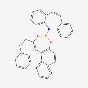 5-(11bR)-Dinaphtho[2,1-d:1',2'-f][1,3,2]dioxaphosphepin-4-yl-5H-dibenz[b,f]azepine chemical structure (CAS 1265884-98-7)