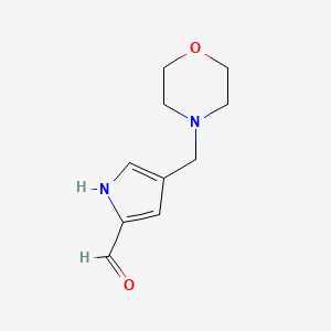 4-(Morpholinomethyl)-1H-pyrrole-2-carbaldehyde chemical structure (CAS 1265964-87-1)