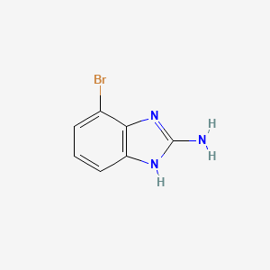 4-Bromo-1H-benzo[d]imidazol-2-amine chemical structure (CAS 1266114-75-3)