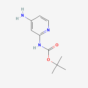 tert-Butyl (4-aminopyridin-2-yl)carbamate chemical structure (CAS 1266119-48-5)