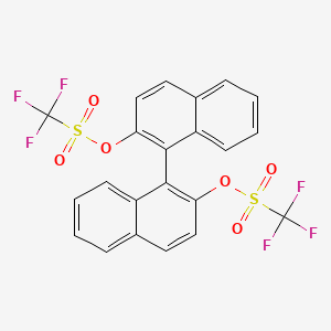 (R)-[1,1'-Binaphthalene]-2,2'-diyl bis(trifluoromethanesulfonate) chemical structure (CAS 126613-06-7)