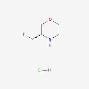 (S)-3-(Fluoromethyl)morpholine hydrochloride chemical structure (CAS 1266238-76-9)