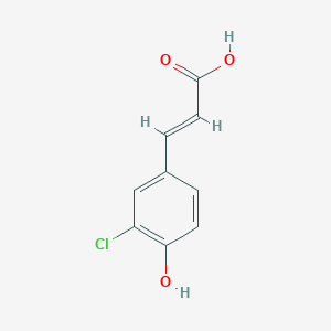 (E)-3-(3-Chloro-4-hydroxyphenyl)acrylic acid chemical structure (CAS 1266249-44-8)