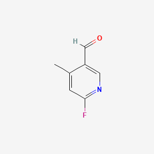 6-Fluoro-4-methylnicotinaldehyde chemical structure (CAS 1266253-68-2)