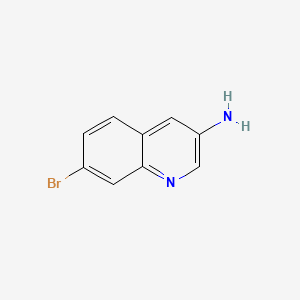 7-Bromoquinolin-3-amine chemical structure (CAS 1266322-58-0)