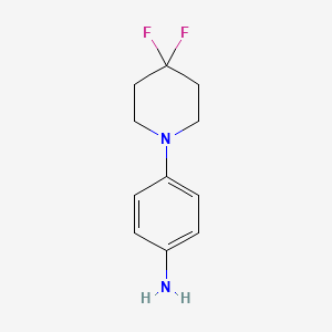 4-(4,4-Difluoro-1-piperidyl)aniline chemical structure (CAS 1266330-18-0)