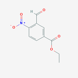 Ethyl 3-formyl-4-nitrobenzoate chemical structure (CAS 1266340-00-4)