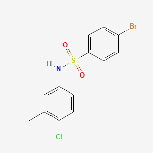 4-Bromo-N-(4-chloro-3-methylphenyl)benzenesulfonamide chemical structure (CAS 1266466-05-0)