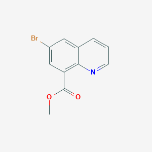 Methyl 6-bromoquinoline-8-carboxylate chemical structure (CAS 1266728-34-0)