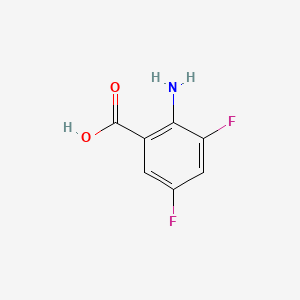 2-Amino-3,5-difluorobenzoic acid chemical structure (CAS 126674-78-0)