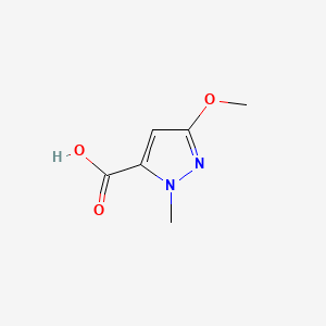 3-Methoxy-1-methyl-1H-pyrazole-5-carboxylic acid chemical structure (CAS 126674-95-1)