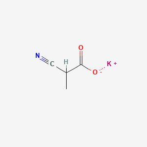 Potassium 2-cyanopropanoate chemical structure (CAS 1266802-94-1)