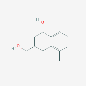 3-(Hydroxymethyl)-5-methyl-1,2,3,4-tetrahydronaphthalen-1-ol chemical structure (CAS 1267057-61-3)