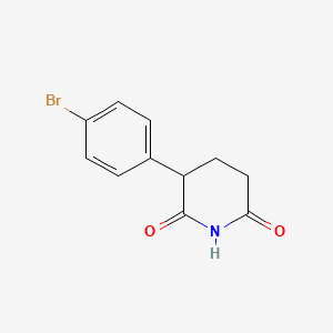 3-(4-Bromophenyl)piperidine-2,6-dione chemical structure (CAS 1267337-47-2)
