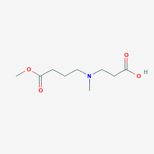 3-((4-Methoxy-4-oxobutyl)(methyl)amino)propanoic acid chemical structure (CAS 1267434-40-1)