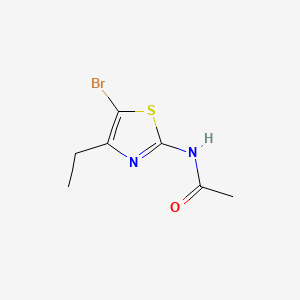 N-(5-Bromo-4-ethylthiazol-2-yl)acetamide chemical structure (CAS 1267904-60-8)