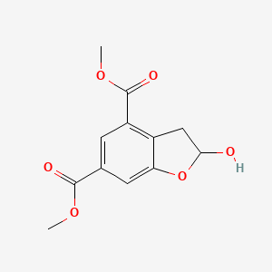 Dimethyl 2-hydroxy-2,3-dihydrobenzofuran-4,6-dicarboxylate chemical structure (CAS 1268024-07-2)