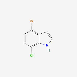 4-Bromo-7-chloro-1H-indole chemical structure (CAS 126811-30-1)