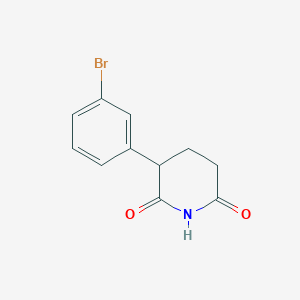 3-(3-Bromophenyl)piperidine-2,6-dione chemical structure (CAS 1268142-04-6)