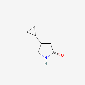 4-Cyclopropylpyrrolidin-2-one chemical structure (CAS 126822-39-7)