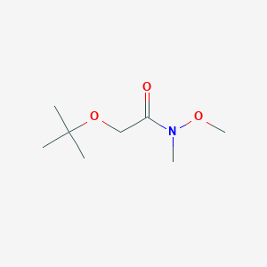 2-(tert-Butoxy)-N-methoxy-N-methylacetamide chemical structure (CAS 1268252-59-0)