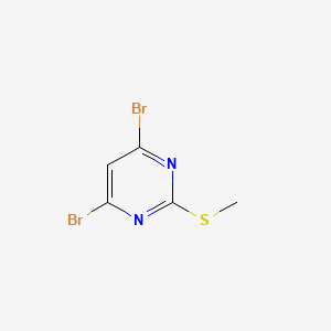 4,6-Dibromo-2-(methylthio)pyrimidine chemical structure (CAS 126826-36-6)