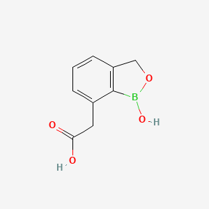 2-(1-Hydroxy-1,3-dihydrobenzo[c][1,2]oxaborol-7-yl)acetic acid chemical structure (CAS 1268335-32-5)