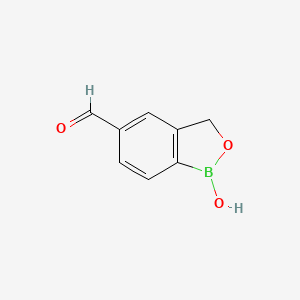 1-Hydroxy-1,3-dihydrobenzo[c][1,2]oxaborole-5-carbaldehyde chemical structure (CAS 1268336-37-3)
