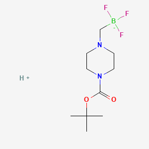 (4-Boc-1-piperazinium-1-ylmethyl)trifluoroborate internal salt chemical structure (CAS 1268340-97-1)