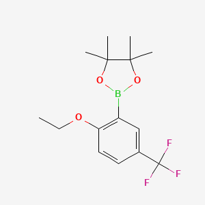 2-(2-Ethoxy-5-(trifluoromethyl)phenyl)-4,4,5,5-tetramethyl-1,3,2-dioxaborolane chemical structure (CAS 1268511-93-8)