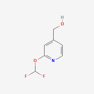 (2-(Difluoromethoxy)pyridin-4-yl)methanol chemical structure (CAS 1268516-11-5)