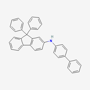 N-([1,1'-Biphenyl]-4-yl)-9,9-diphenyl-9H-fluoren-2-amine chemical structure (CAS 1268520-04-2)